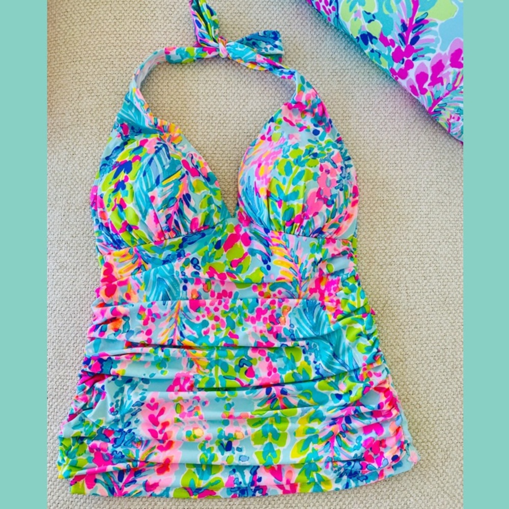 Lilly Pulitzer Catch the Wave Tankini Top Sz 6